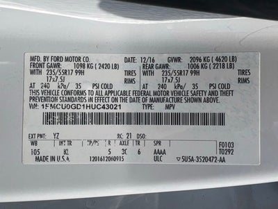 2017 Ford Escape SE