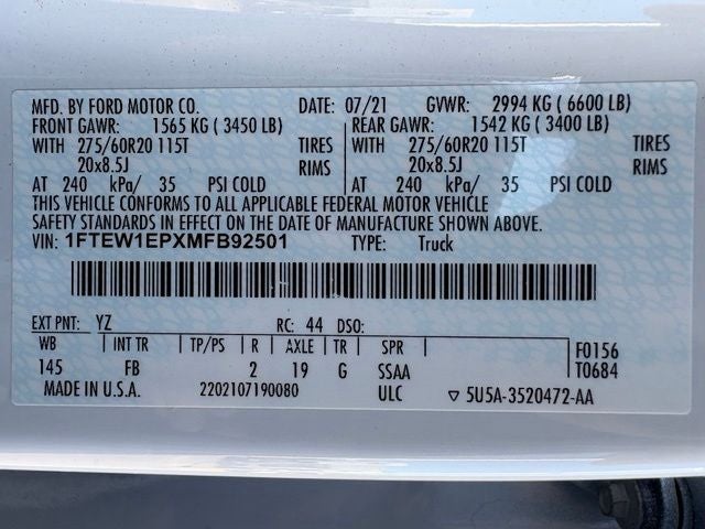 2021 Ford F-150 XLT