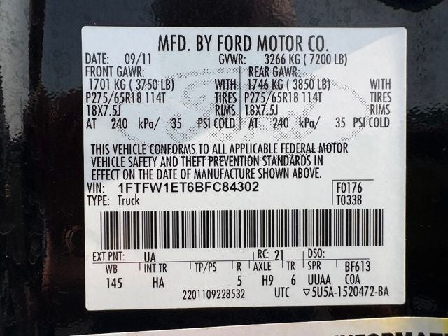 2011 Ford F-150 Lariat