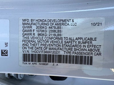 2021 Honda Accord Sport