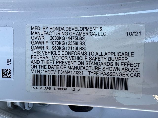 2021 Honda Accord Sport