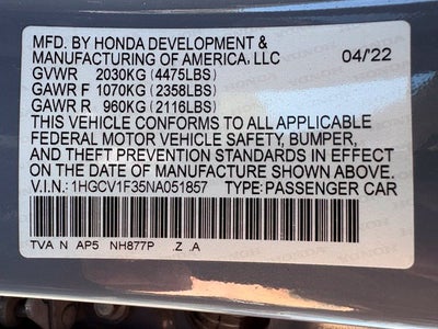 2022 Honda Accord Sport