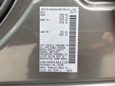 2025 Nissan Altima 2.5 SV