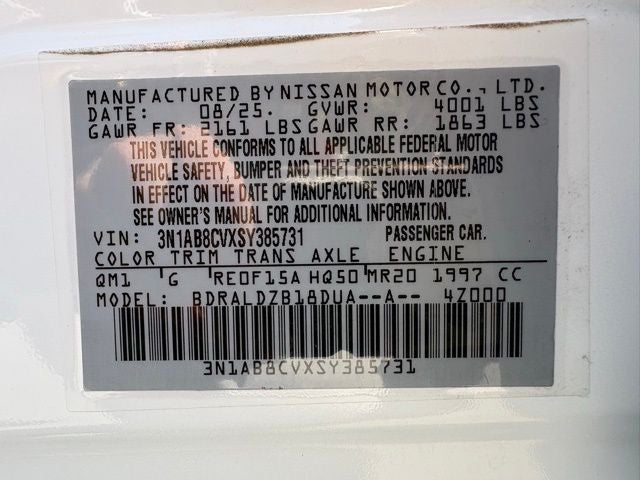 2025 Nissan Sentra SV