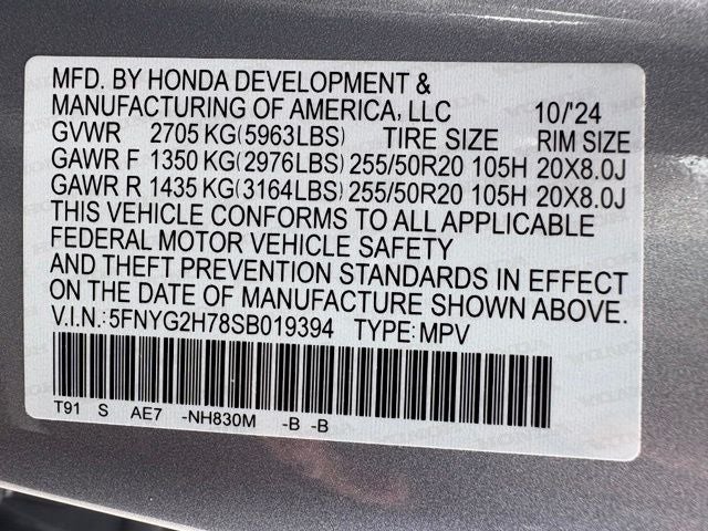 2025 Honda Pilot Touring