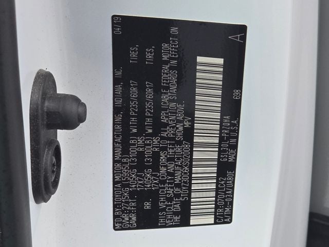 2019 Toyota Sienna XLE Premium 8 Passenger