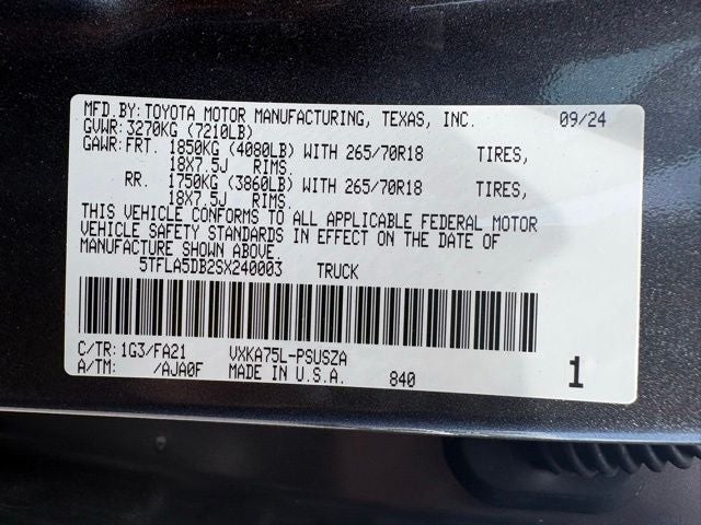 2025 Toyota Tundra SR5