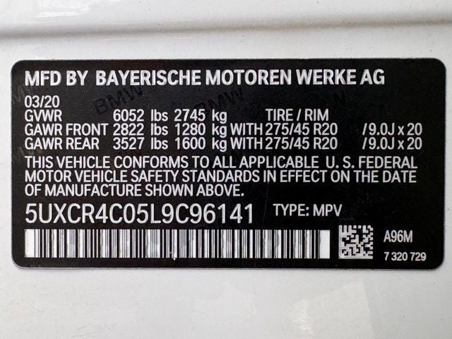 2020 BMW X5 sDrive40i