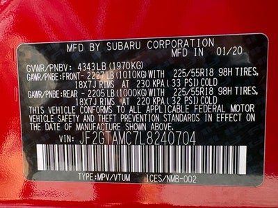 2020 Subaru Crosstrek Limited