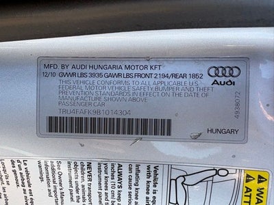 2011 Audi TT 2.0T Prestige quattro