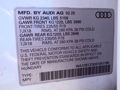 2025 Audi Q3 Premium S Line quattro