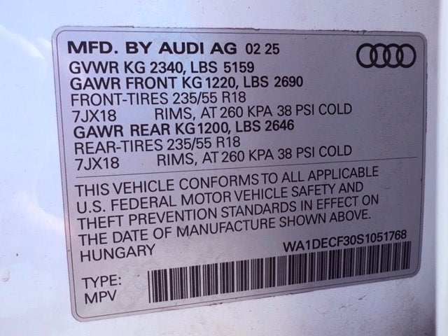 2025 Audi Q3 Premium S Line quattro
