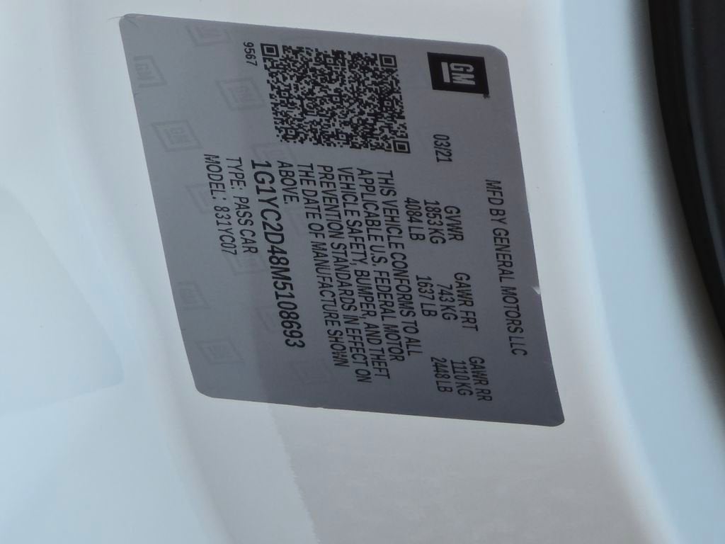 2021 Chevrolet Corvette Stingray 3LT