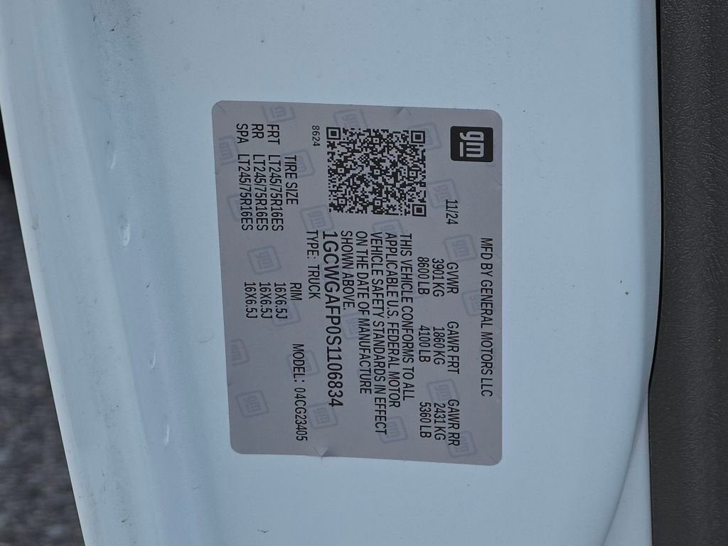 2025 Chevrolet Express Cargo 2500 WT