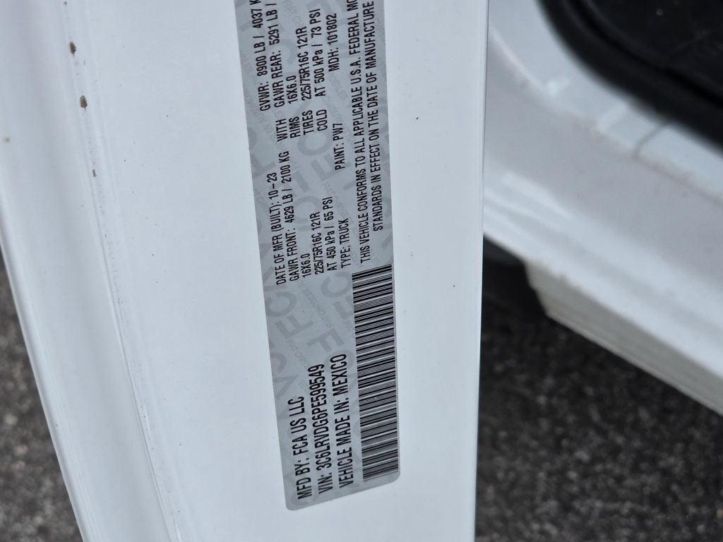 2023 RAM ProMaster 2500 Cargo Van High Roof 159" WB