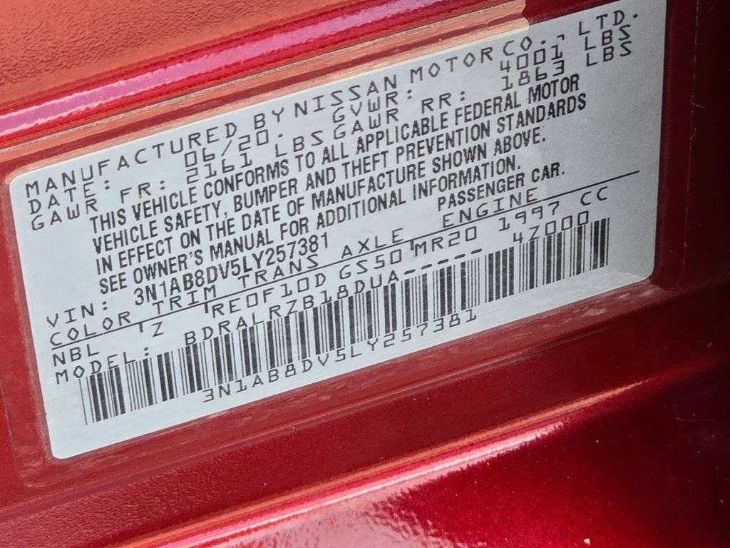 2020 Nissan Sentra SR Xtronic CVT
