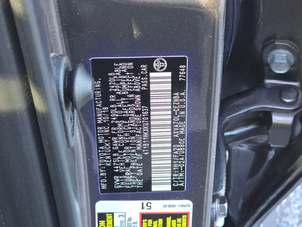 2019 Toyota Camry LE