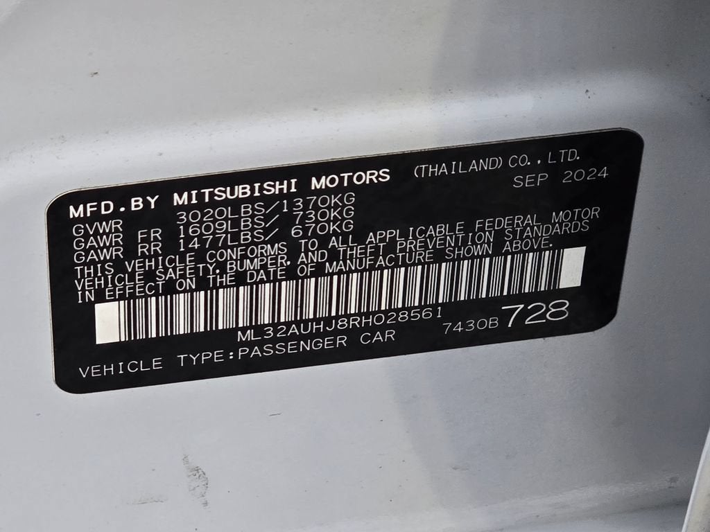 2024 Mitsubishi Mirage ES